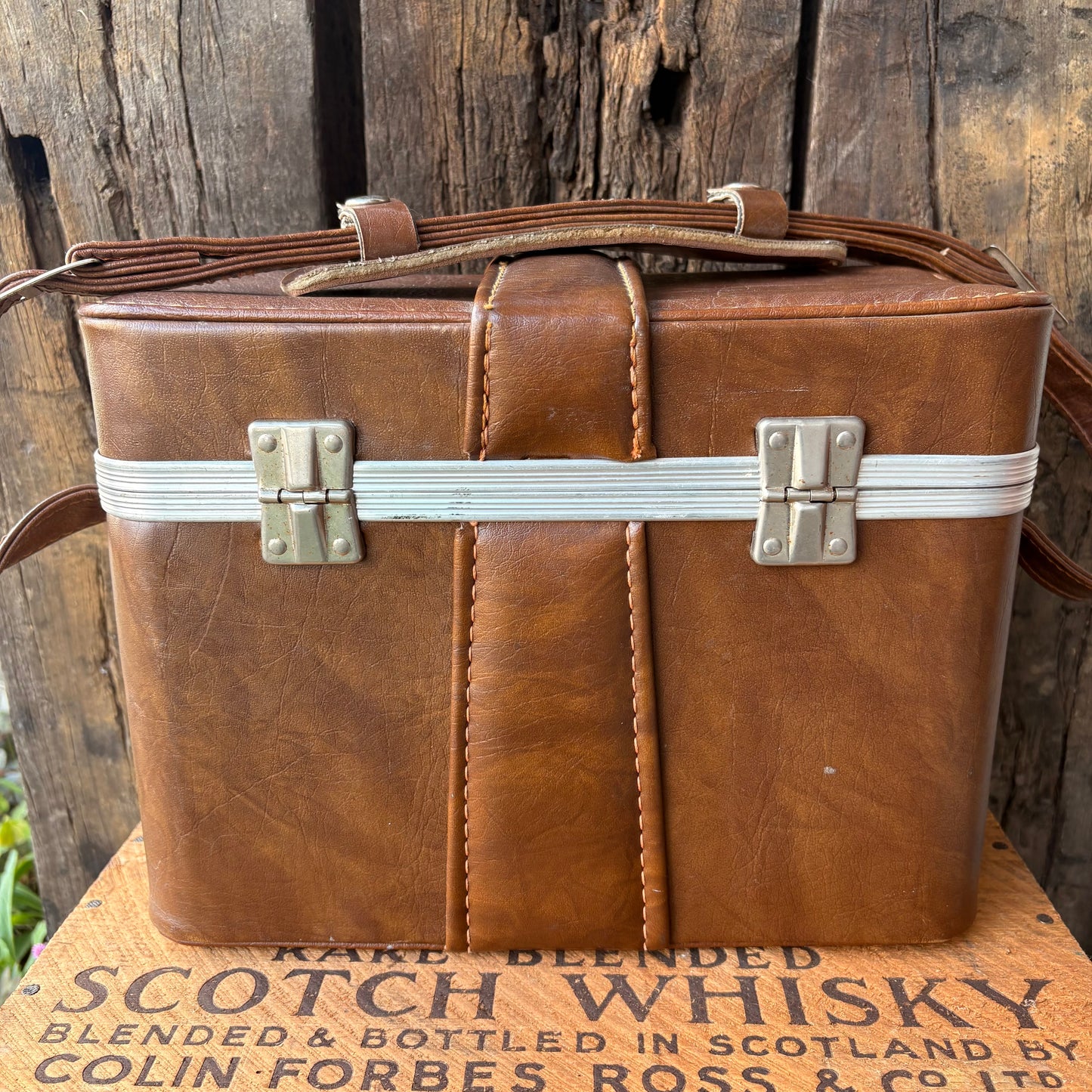 【1970s USA vintage】Leather Camera Bag