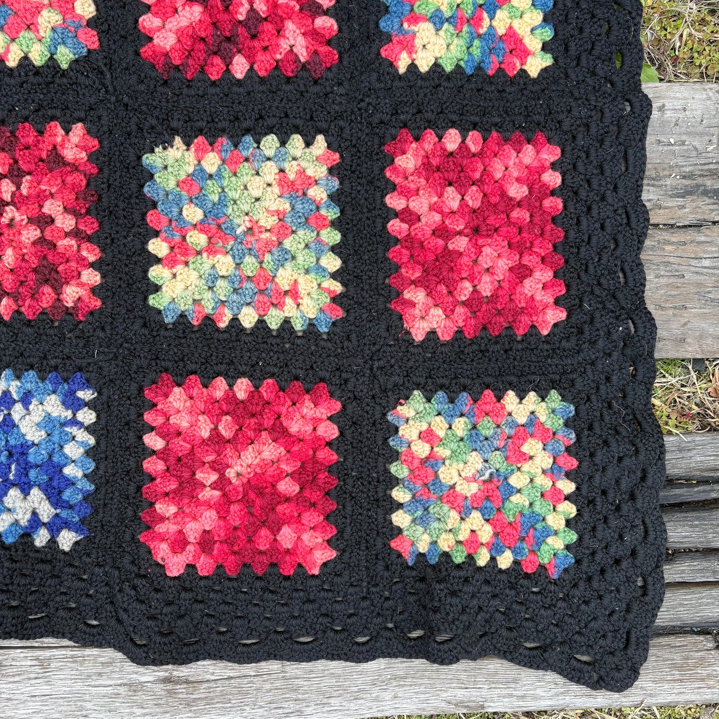 【USA vintage】Granny Square Blanket