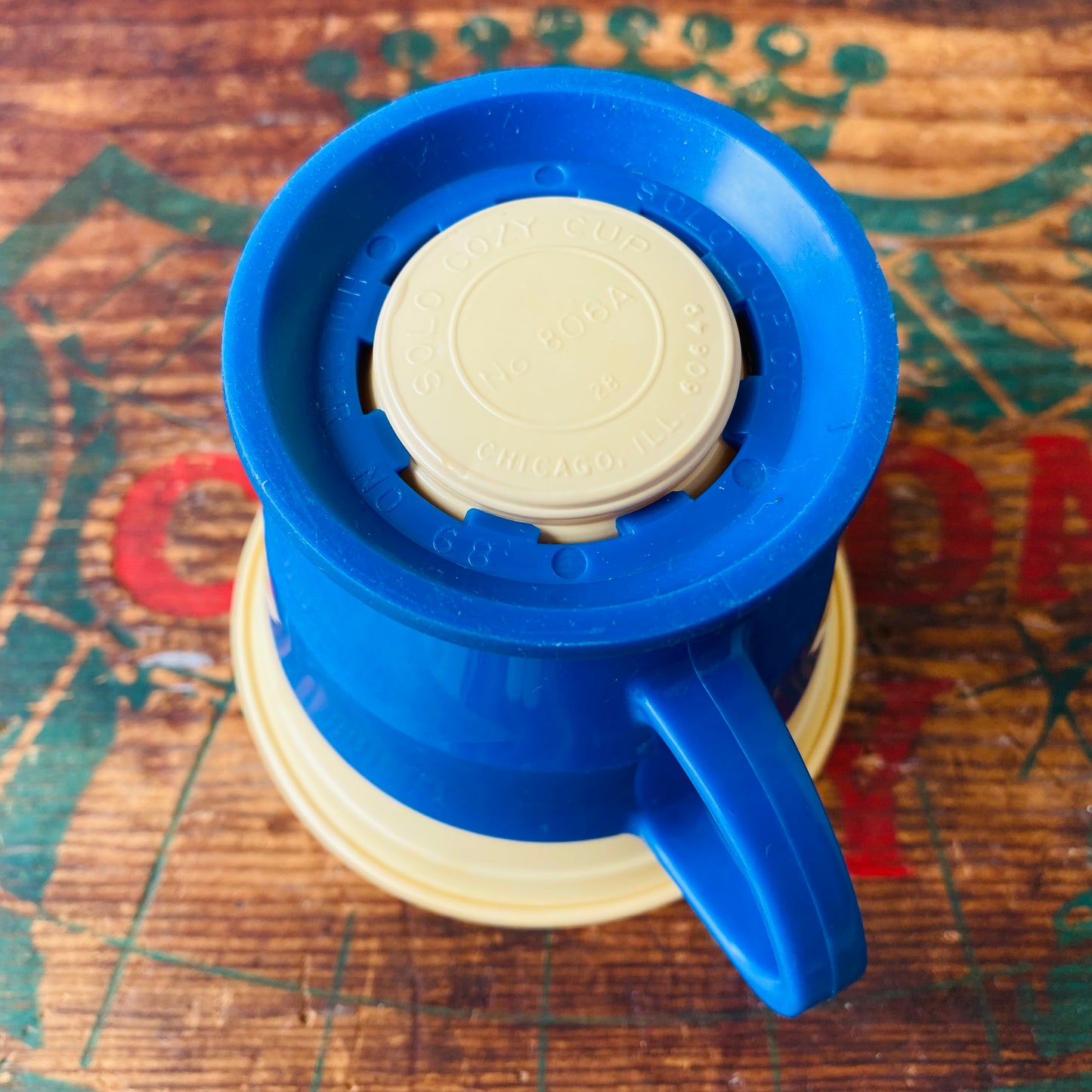 【1970s USA vintage】 SOLO COZY CUP BLUE