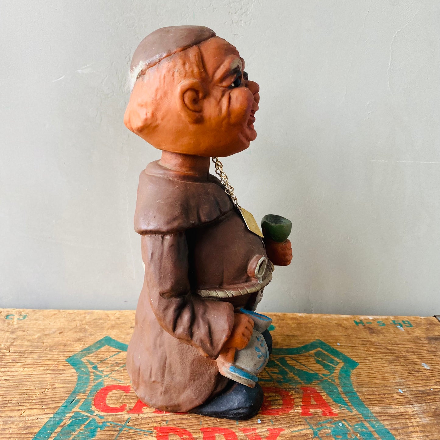 【1960s vintage】HEICO Bobble Head drunk monk