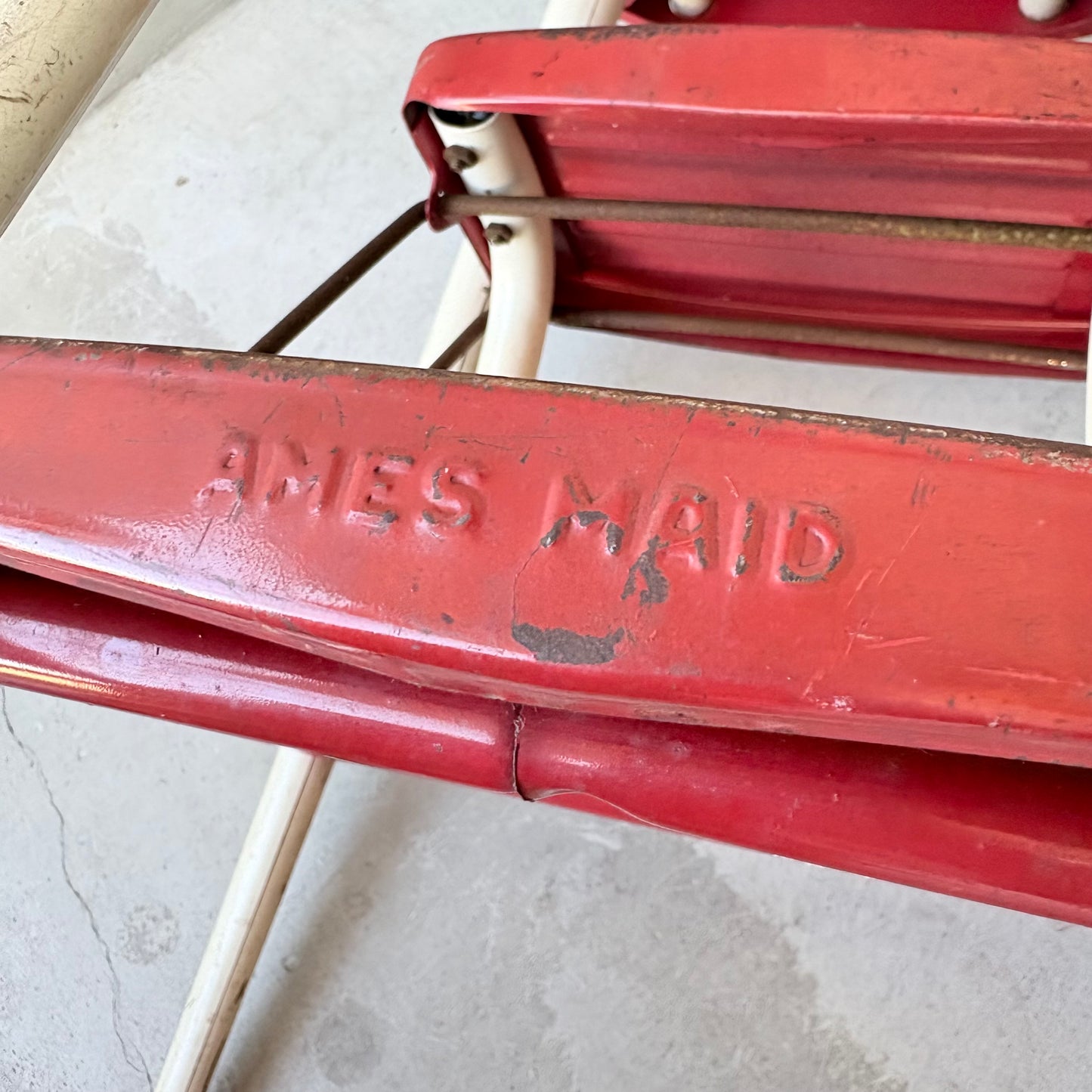 【1950s USA vintage】AMES MAID Step Stool Chair
