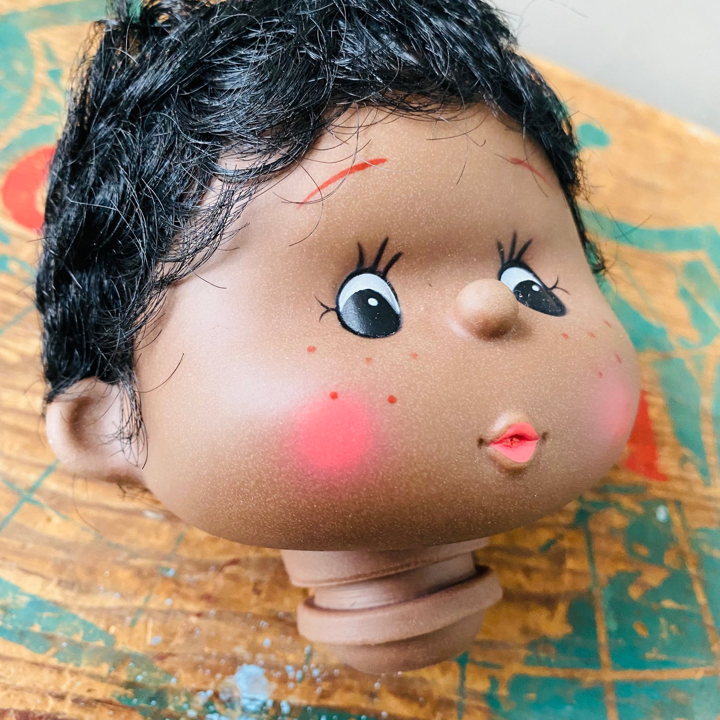 【vintage】doll head ドールヘッド 黒人 赤ちゃん