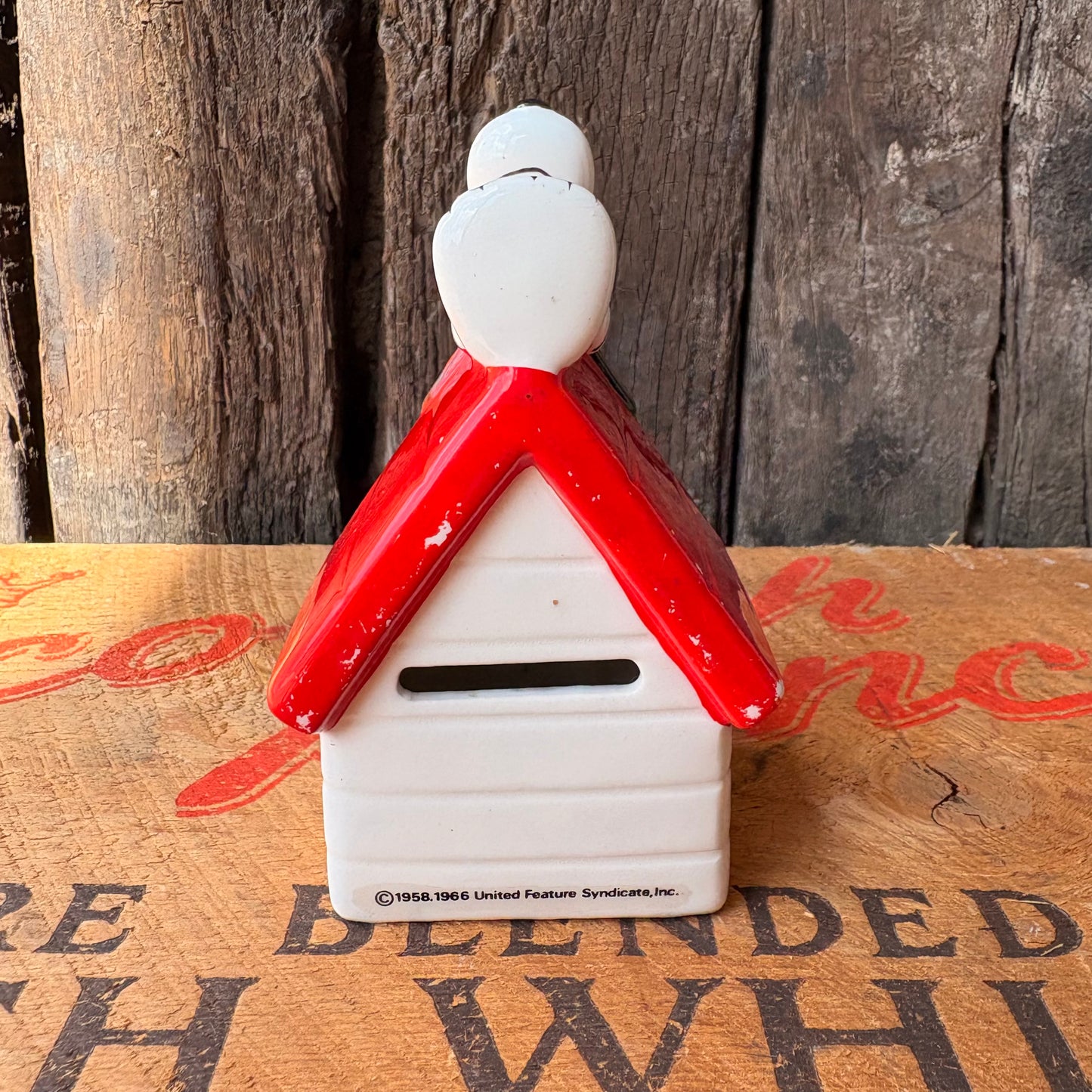 【1970s USA vintage】Determined Snoopy Coin Bank