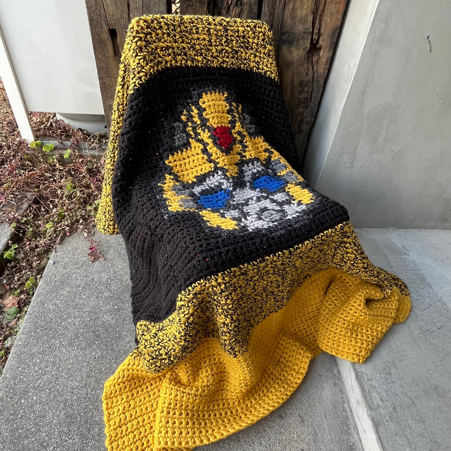 【USA vintage】Granny Blanket Transformer Bumblebee