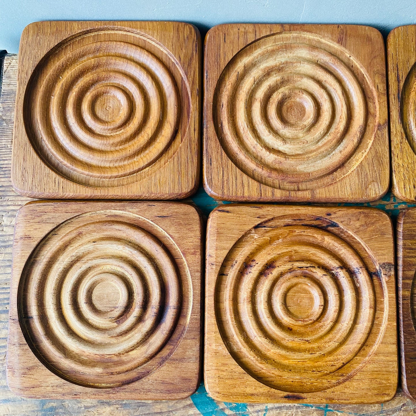 【vintage】GOOD WOOD coaster set