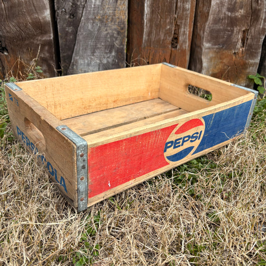 【USA vintage】PEPSI-COLA Wooden Bottle Crate
