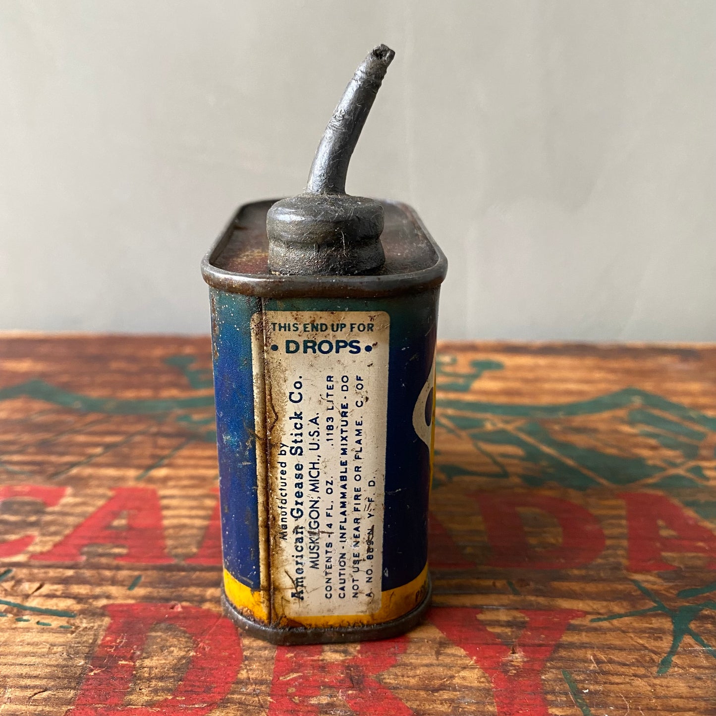 【1948 USA vintage】tin can key oil