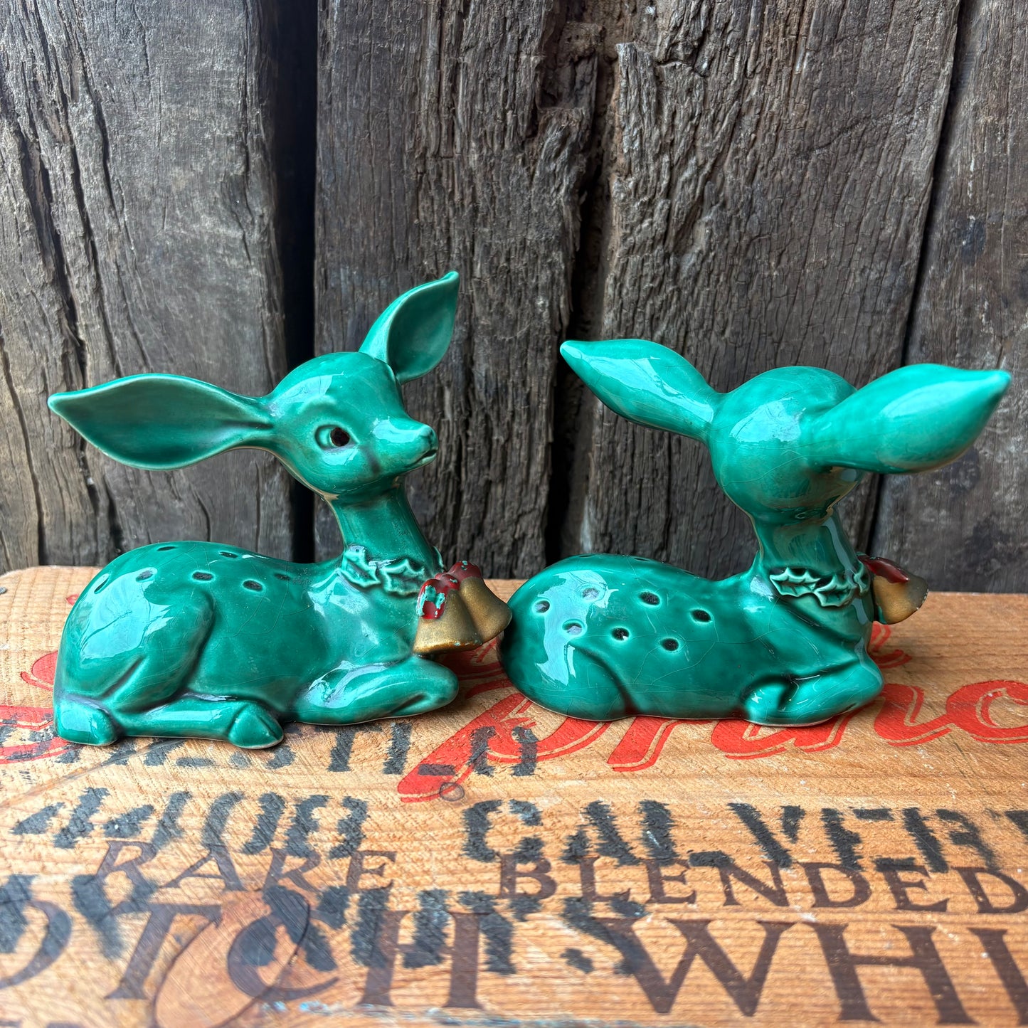 【1950s JAPAN Vintage】Lefton Ceramic Deer Figurines