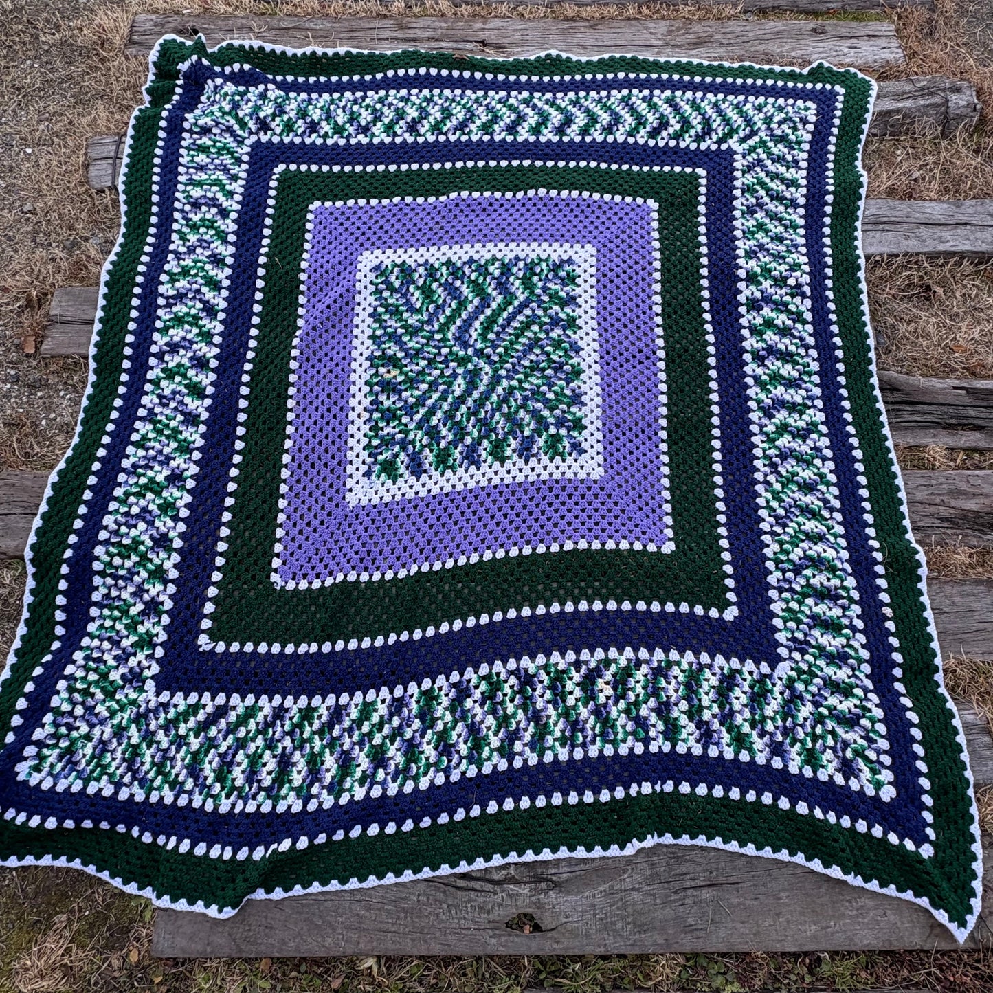 【USA vintage】Granny Square Blanket