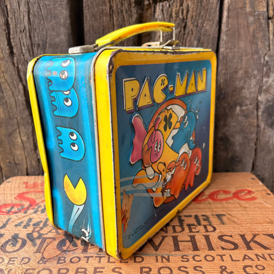 【1980s USA vintage】PAC-MAN tin lunch box