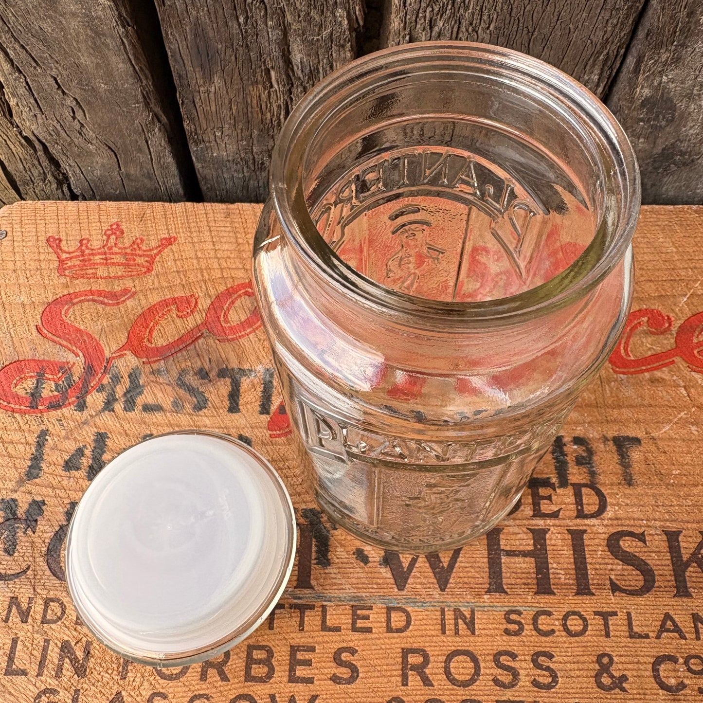 【1980s USA vintage】Mr. Peanut 75th Anniversary Glass Jar