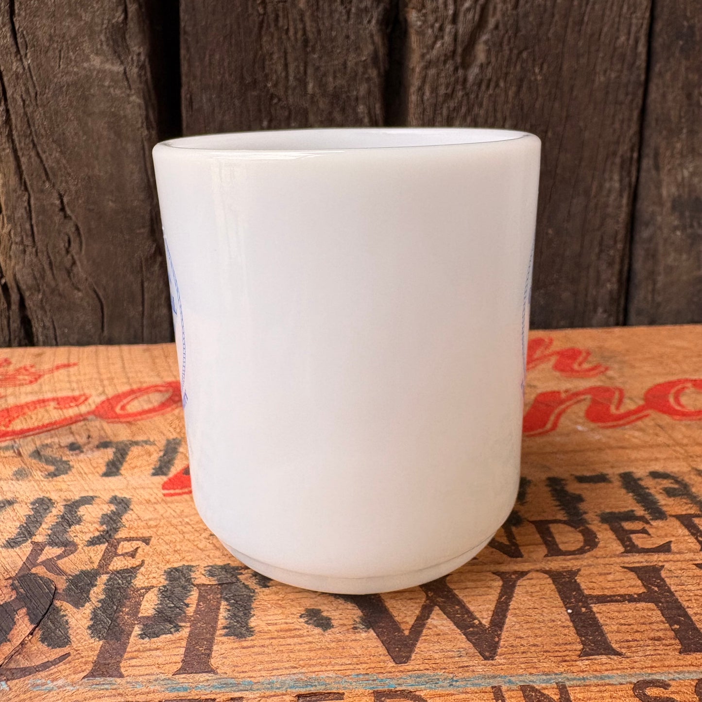 【1986 USA vintage】GALAXY DODGE Milk Glass Mug