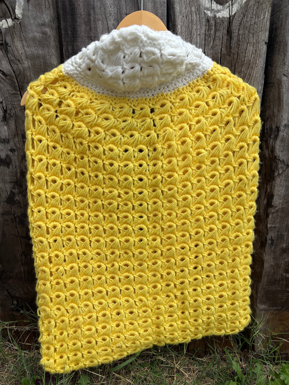 【USA vintage】Handmade Crochet Hooded Baby Bunting