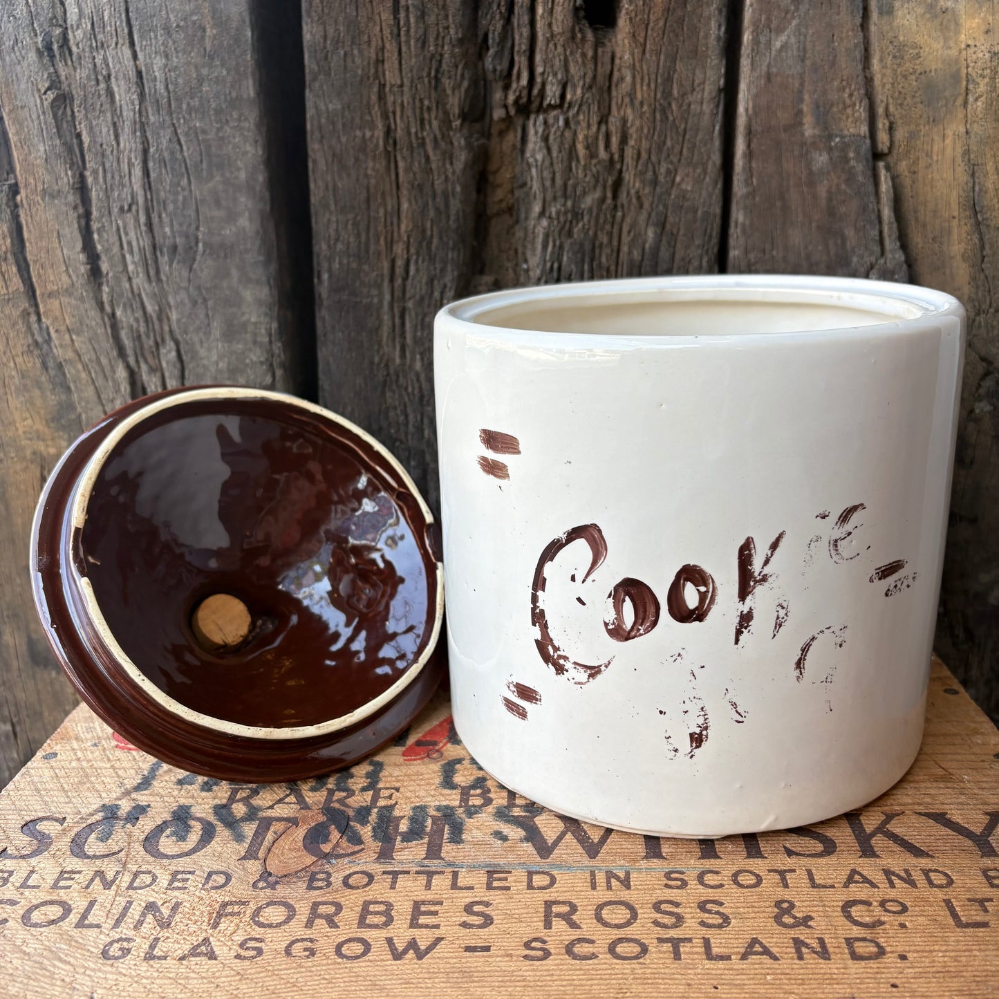 【1950s-1960s USA vintage】Cookie Moonshine Jug Cookie Jar