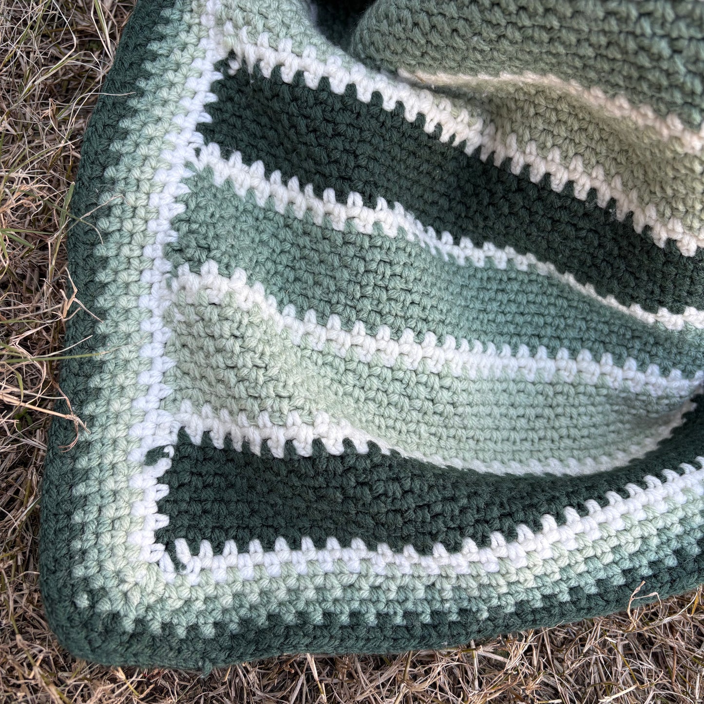 【USA vintage】granny blanket Green