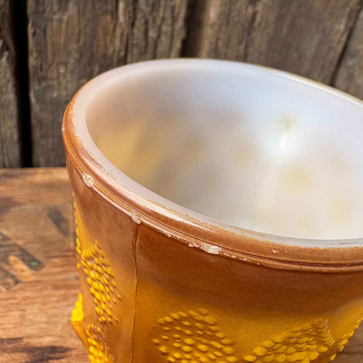 【1960s-1976 USA vintage】Fire-King Kimberley mug Yellow