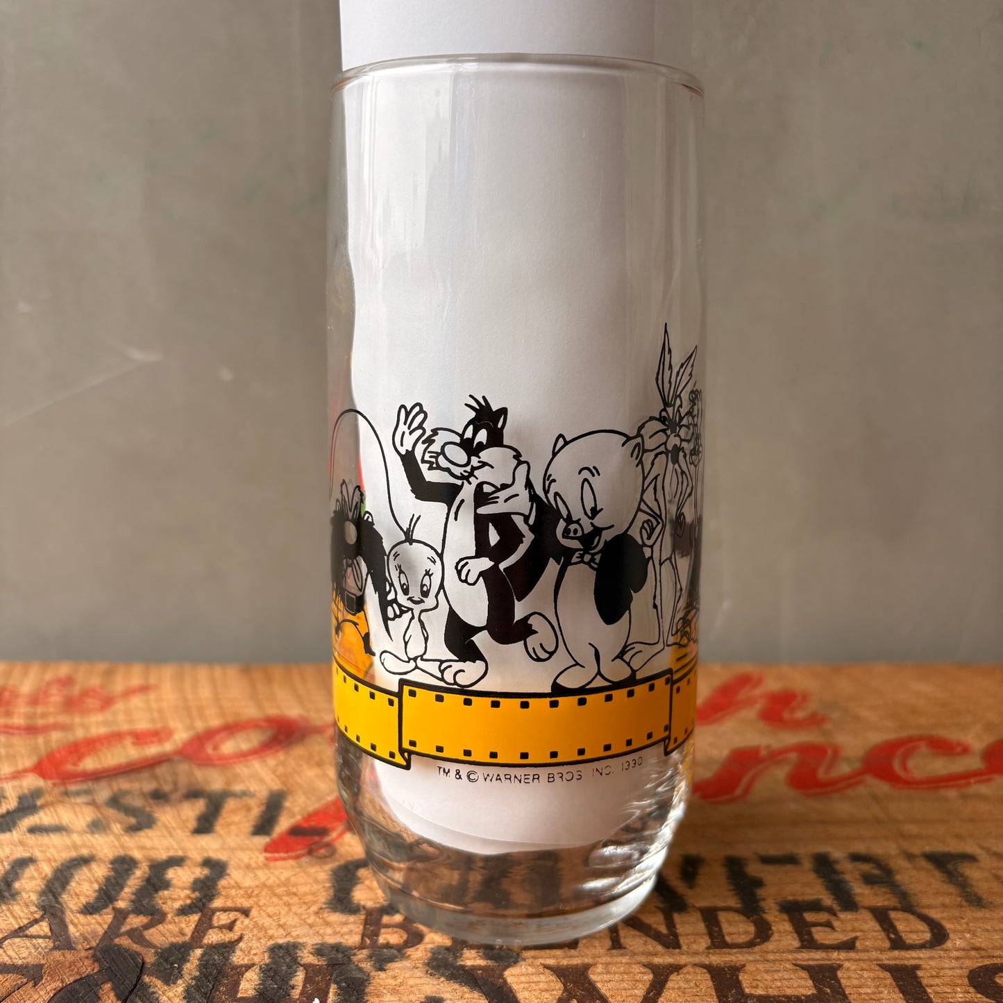 【1990s USA vintage】BUGS BUNNY 50th Anniversary Glass