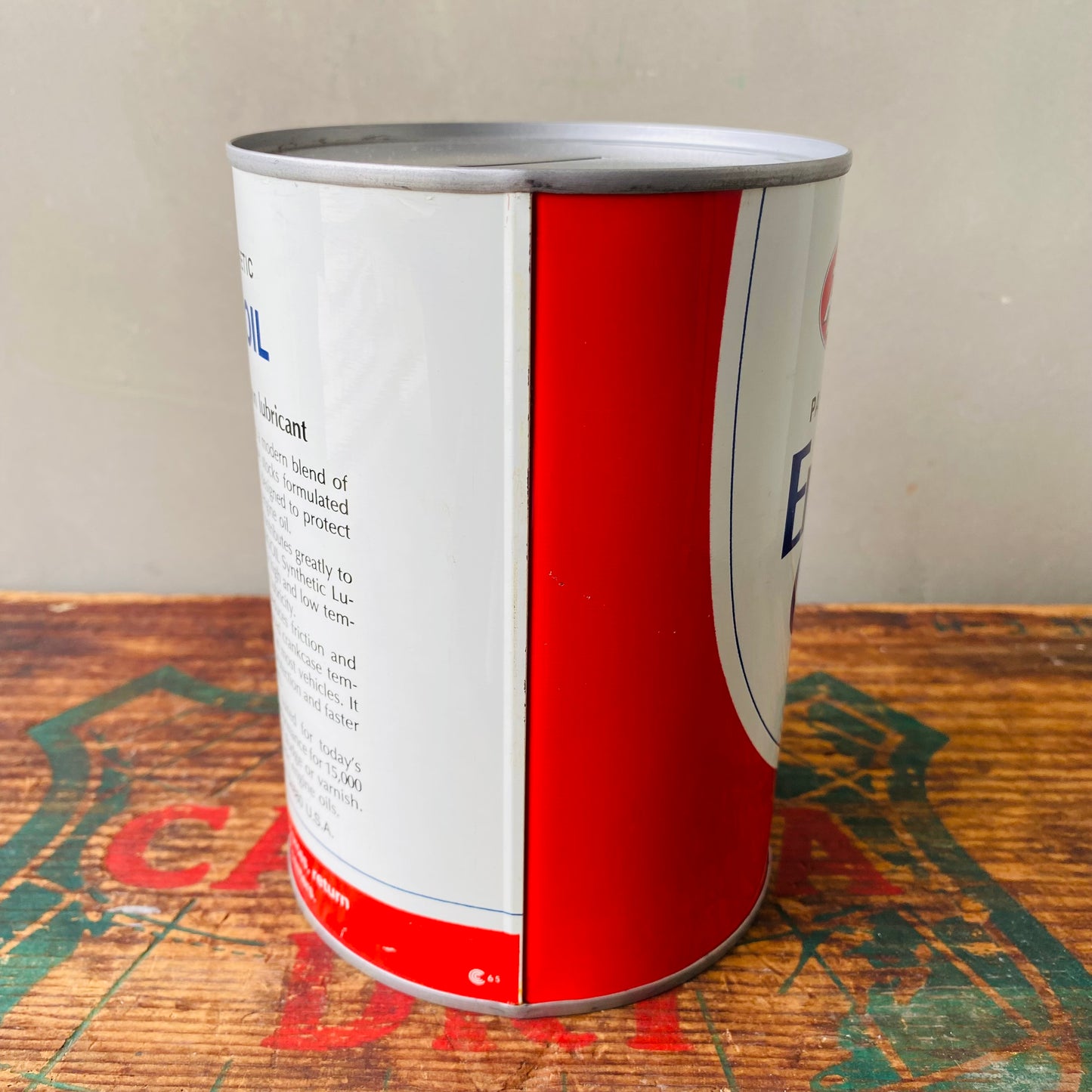 【USA vintage】AMS OIL can coin bank 6