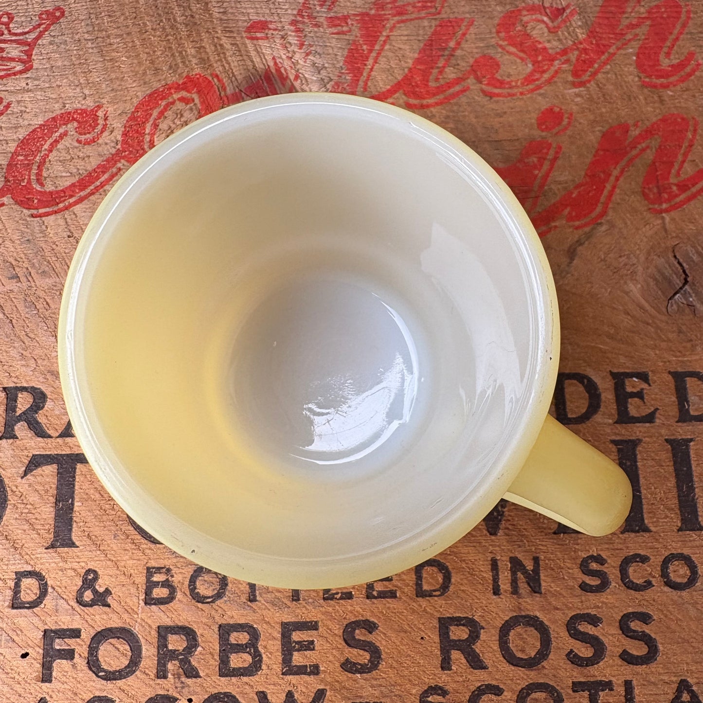 【1960s USA vintage】Fire-King mugcup yellow