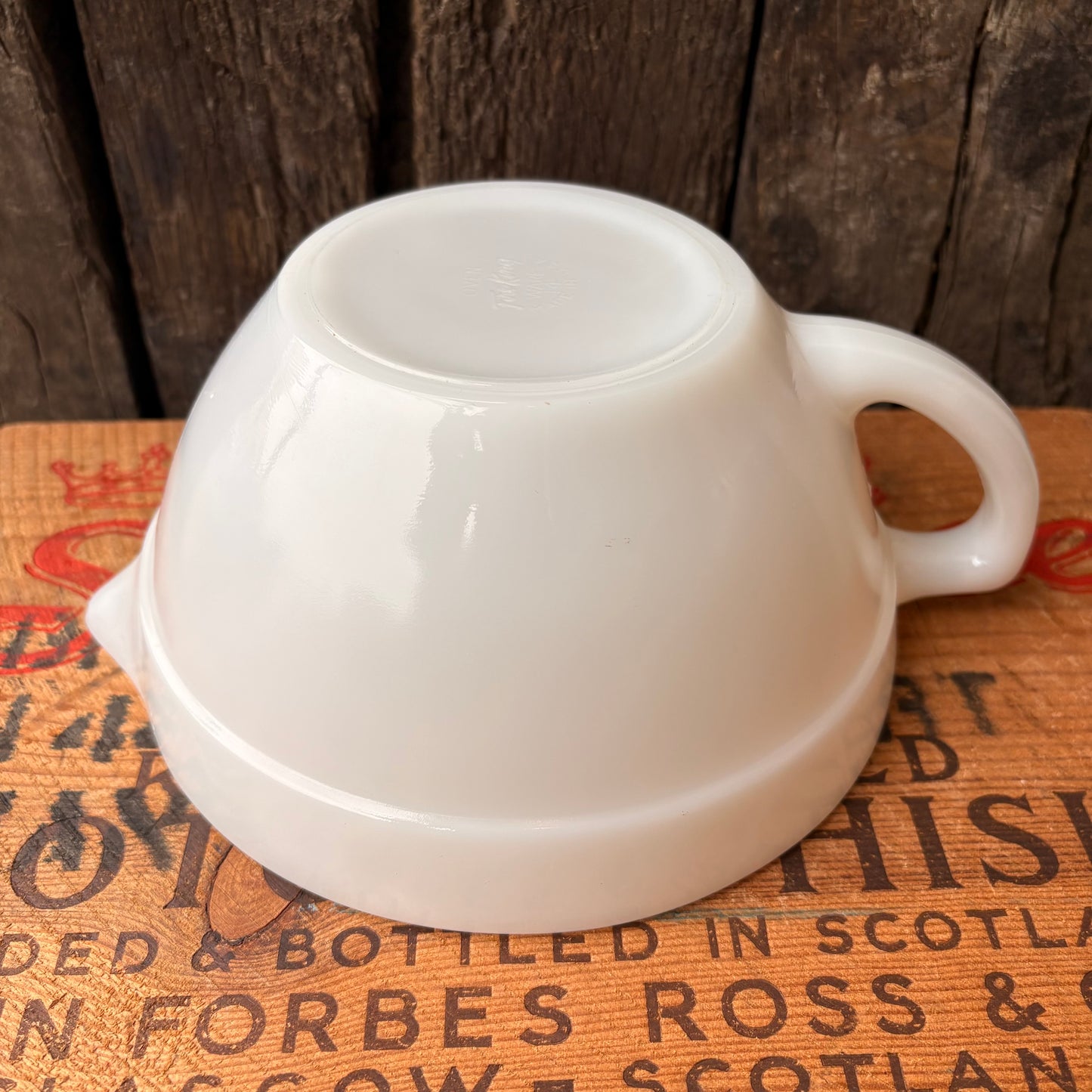 【1950s-60s USA vintage】Fire-King OVEN Ware Mixing Bowl Butter Bowl Milk Glass