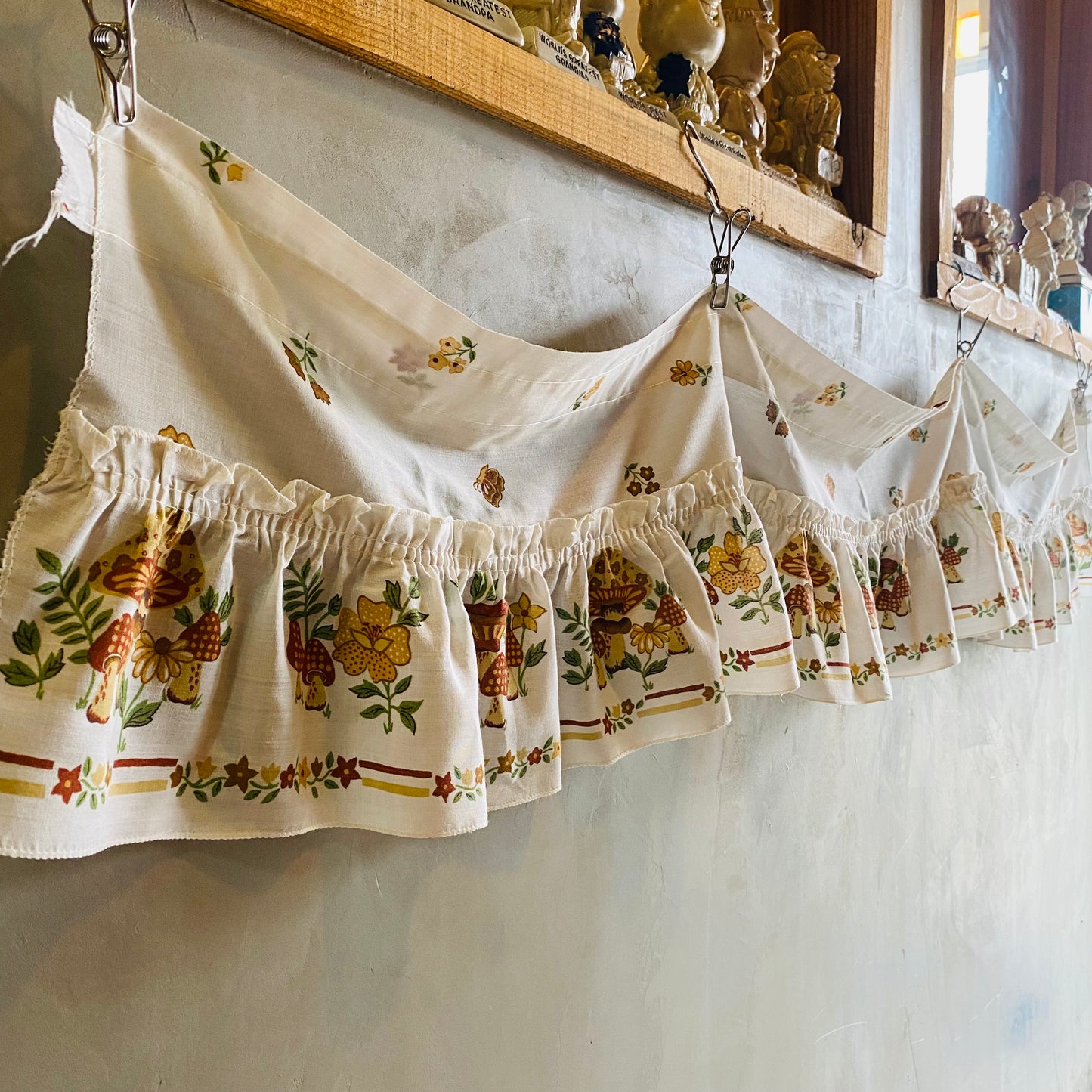 【USA vintage】mushroom cafe curtain 2