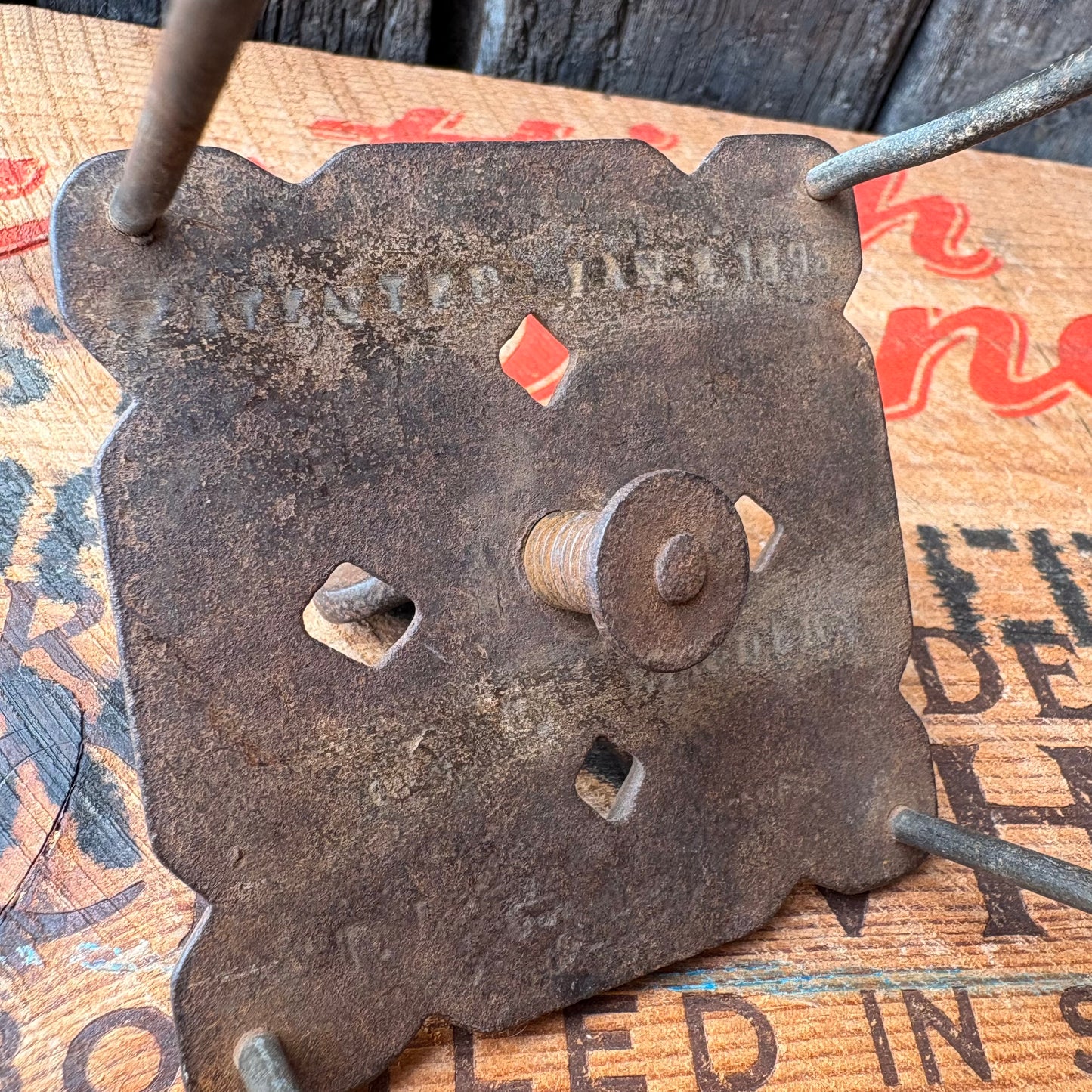 【1890s USA antique】Cast Iron Embroidery Table Clamp