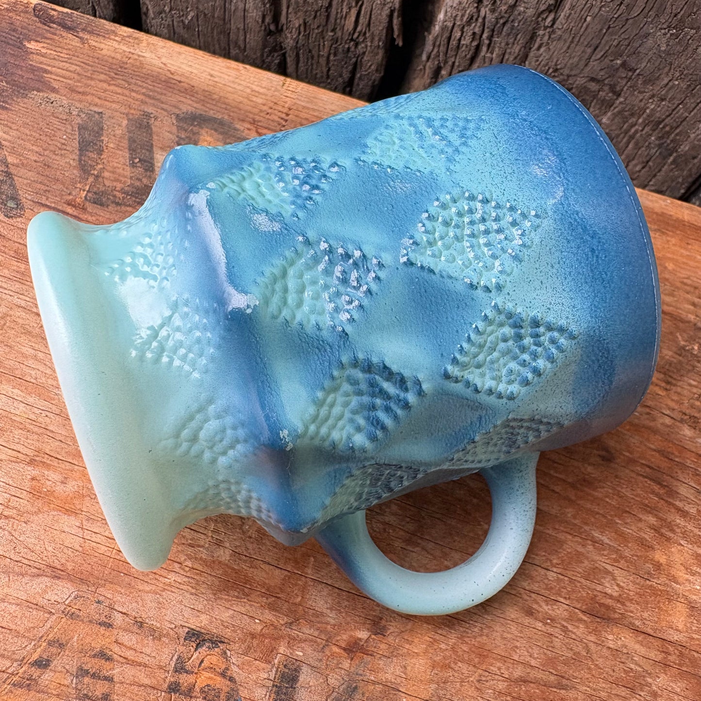 【1960s-1976 USA vintage】Fire-King Kimberley mug Blue