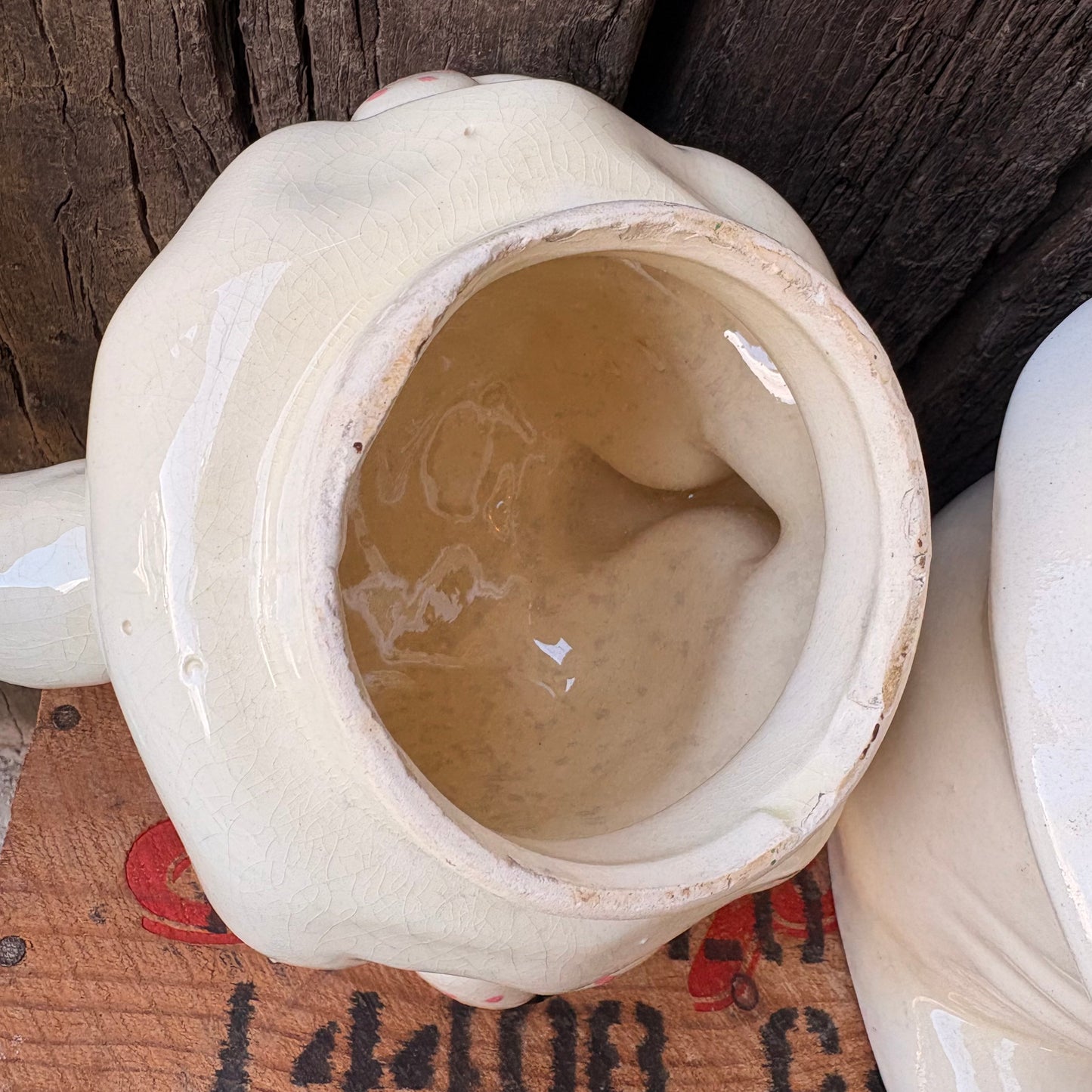 【1940s USA vintage】American Bisque Turnabout Bear Cookie Jar