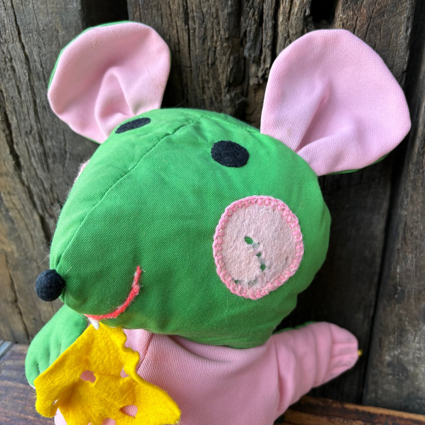 【USA vintage】 handmade mouse plush