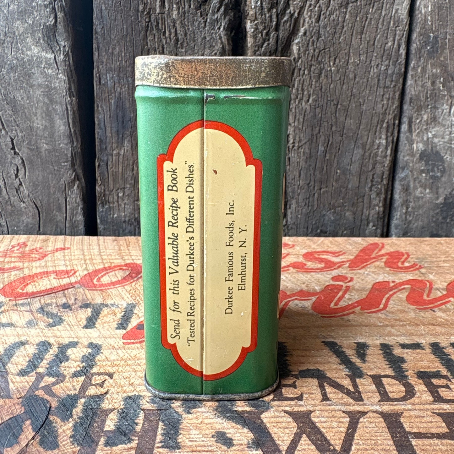 【1930s-1940s USA vintage】DURKEE’S Spice Tin can