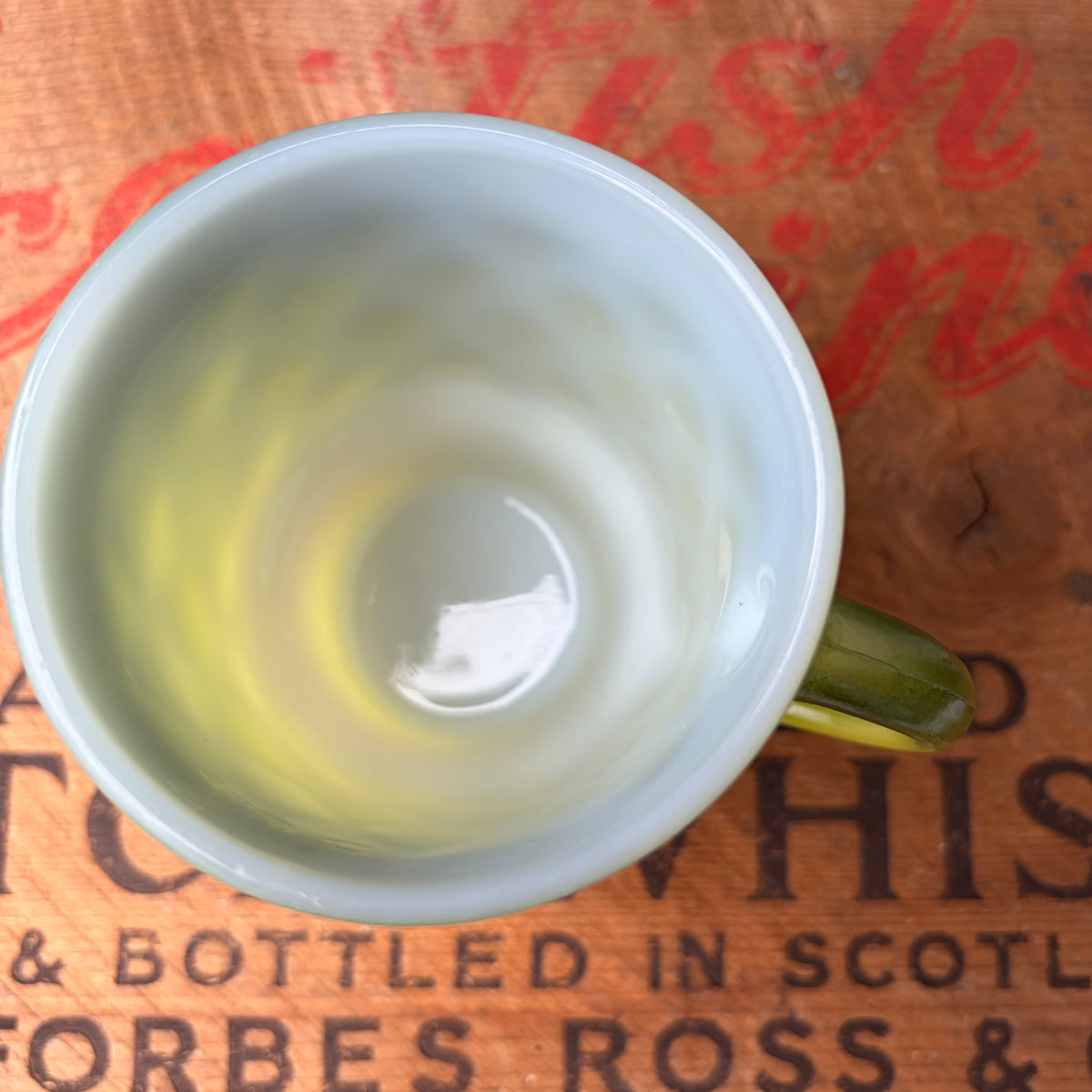 【1960s-1976 USA vintage】Fire-King Kimberley mug Green