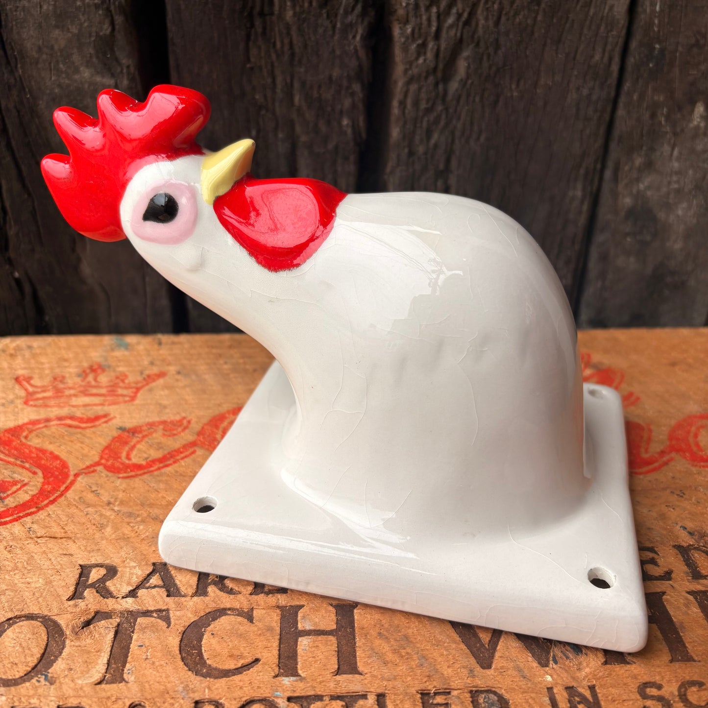 【USA Vintage】Ceramic RoosterWall Towel Holder