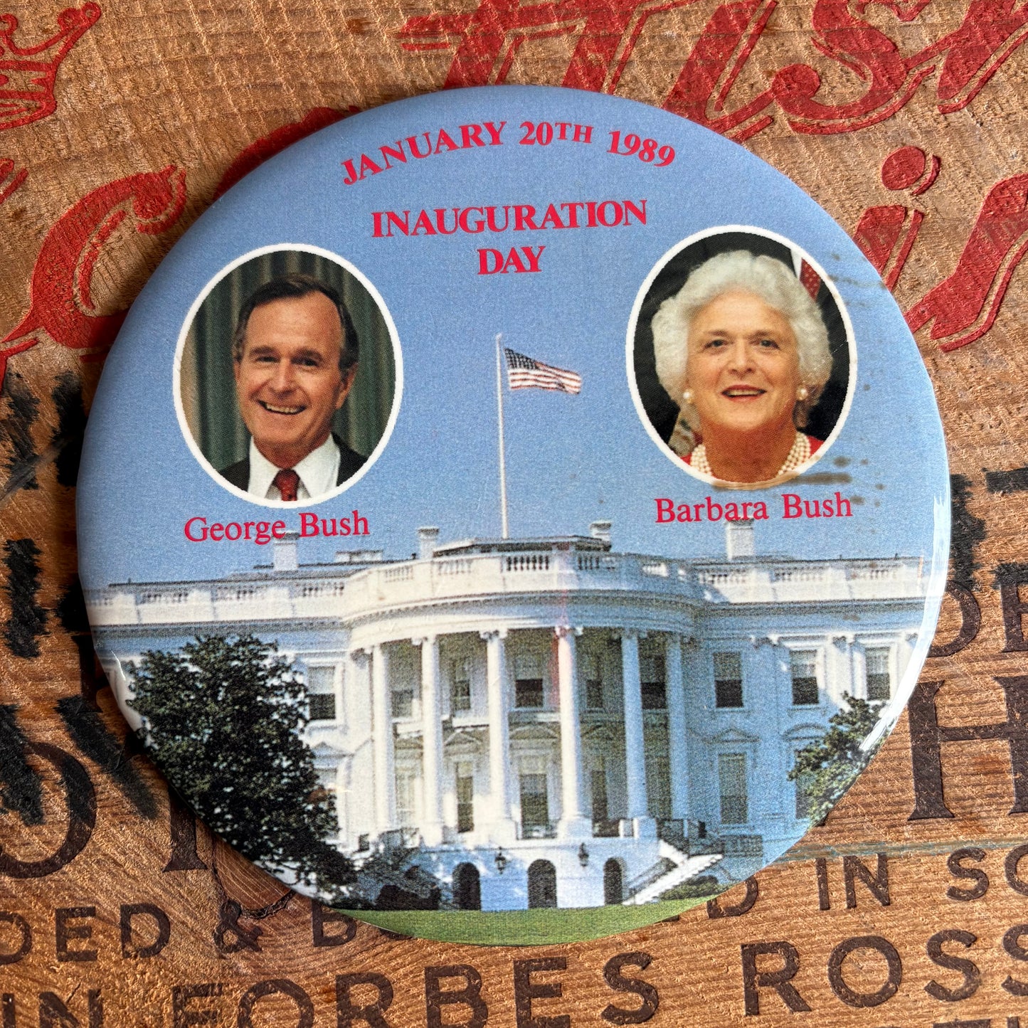 【1980s USA vintage】George Bush Pinback Badge
