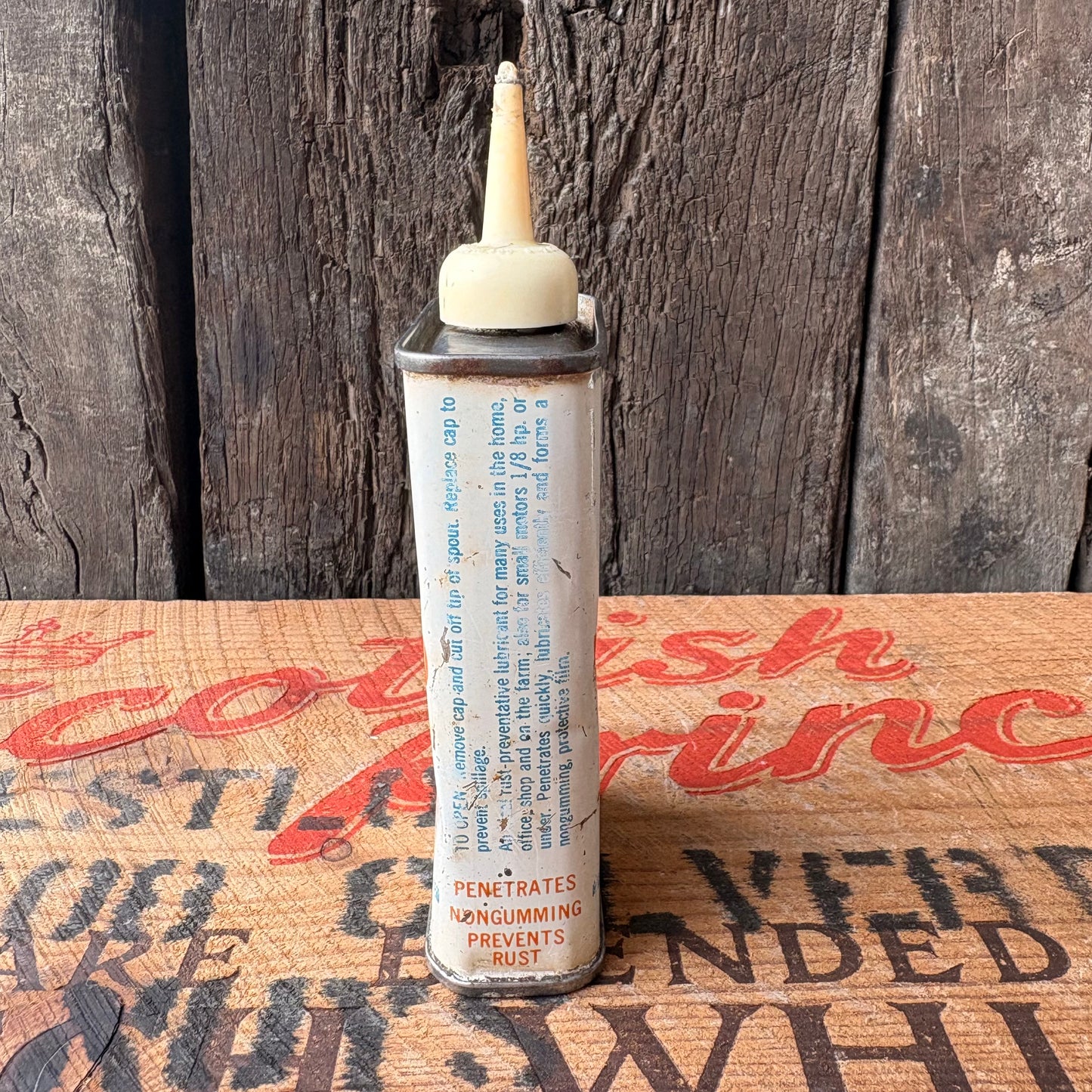 【1940-50s USA vintage】Gulf Household Oil Metal Can