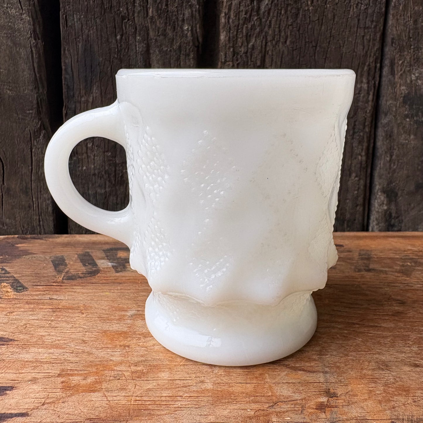 【1960s-1976 USA vintage】Fire-King Kimberley mug White
