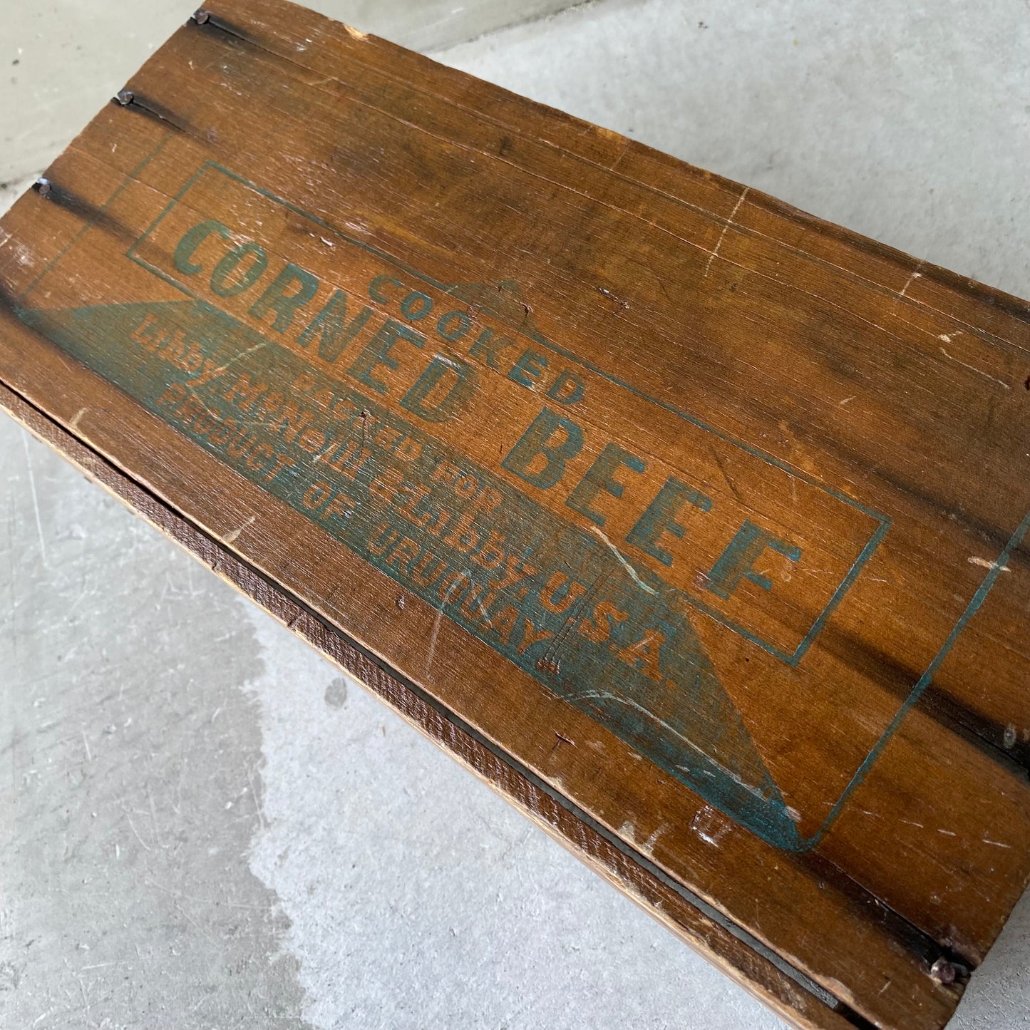 【1940s-1950s】Libby's CORNED BEEF wood box