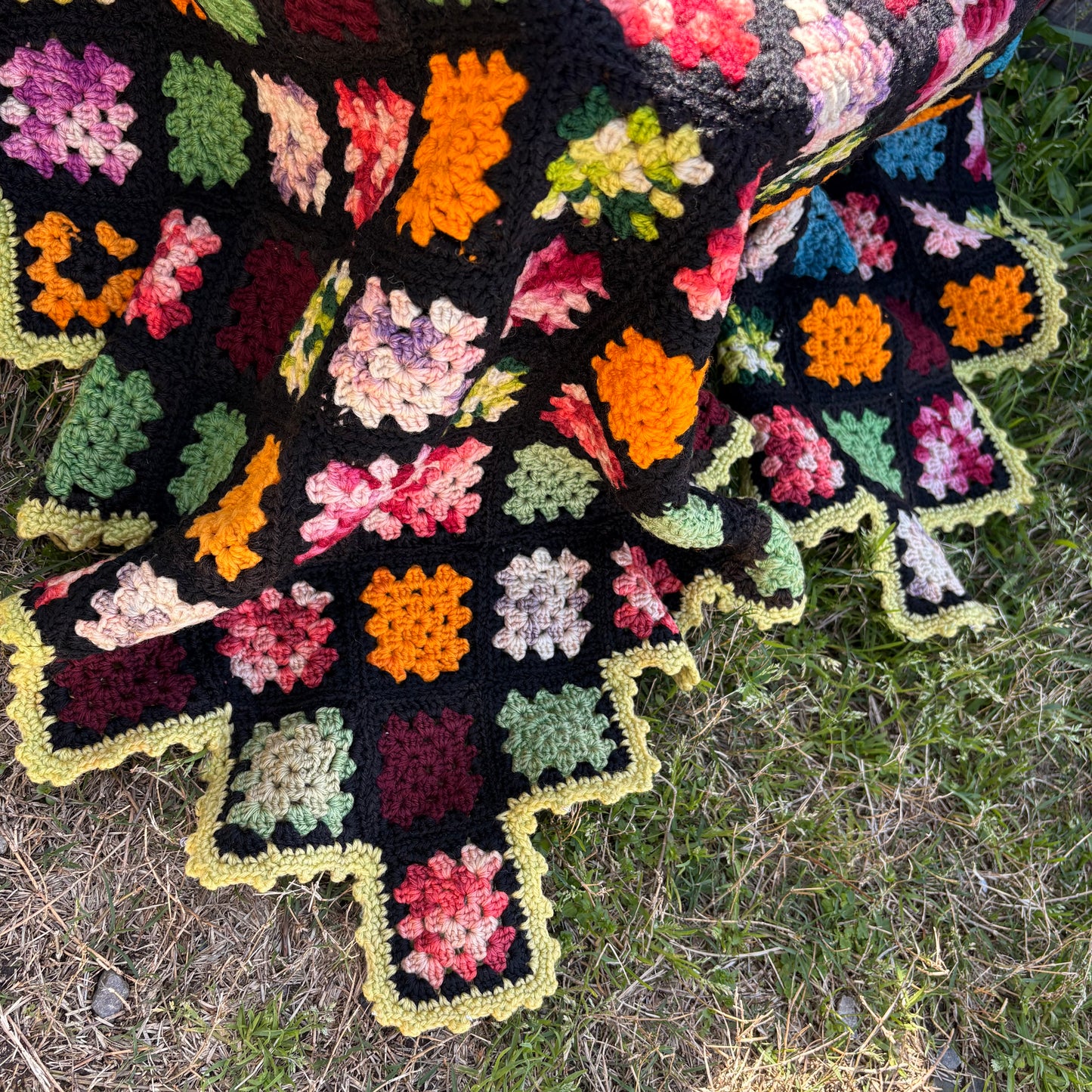 【USA vintage】Granny Square Blanket