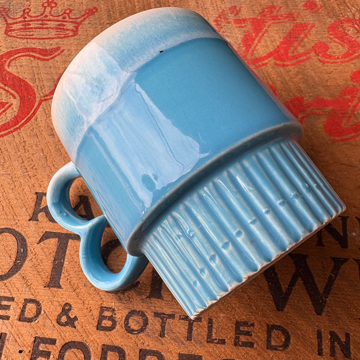 【1970s JAPAN Vintage】mugcup Blue