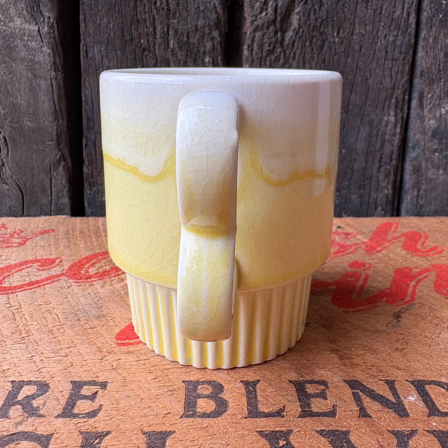 【1970s JAPAN Vintage】mugcup Yellow