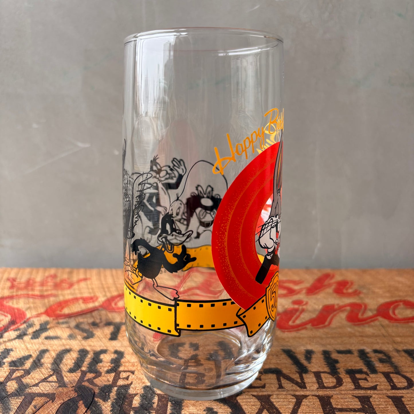 【1990s USA vintage】BUGS BUNNY 50th Anniversary Glass