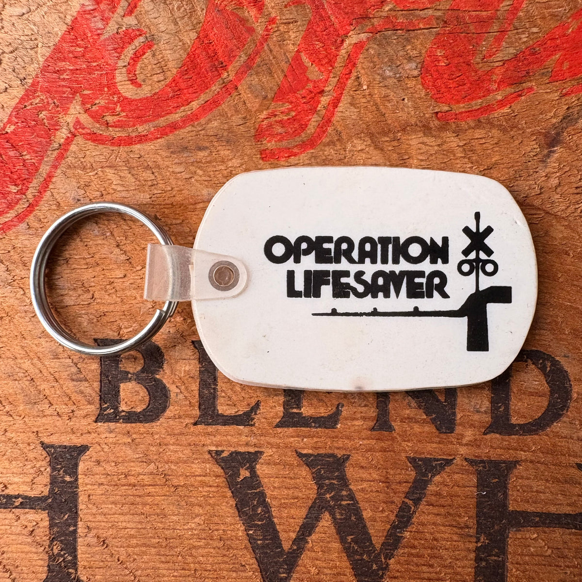 【1970s-1980s USA vintage】Advertising Key Ring OPERATION LIFESAVER
