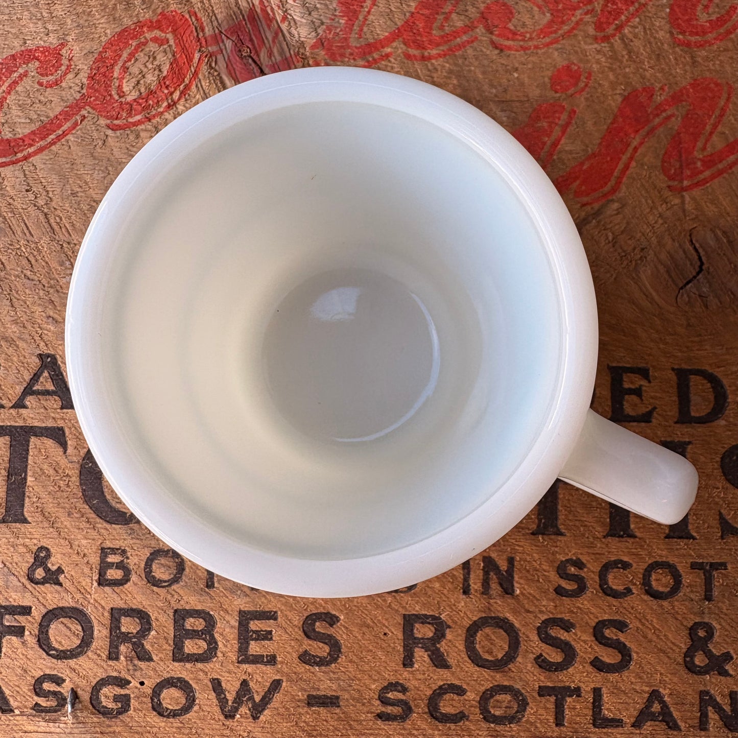 【1970s USA vintage】PYREX U.S. Military Milk Glass Mug