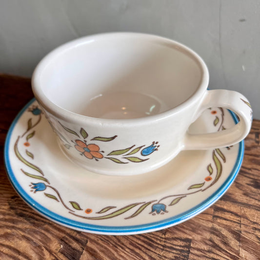 【USA ‘66 vintage】Metlox Poppytrail California Cup & saucer