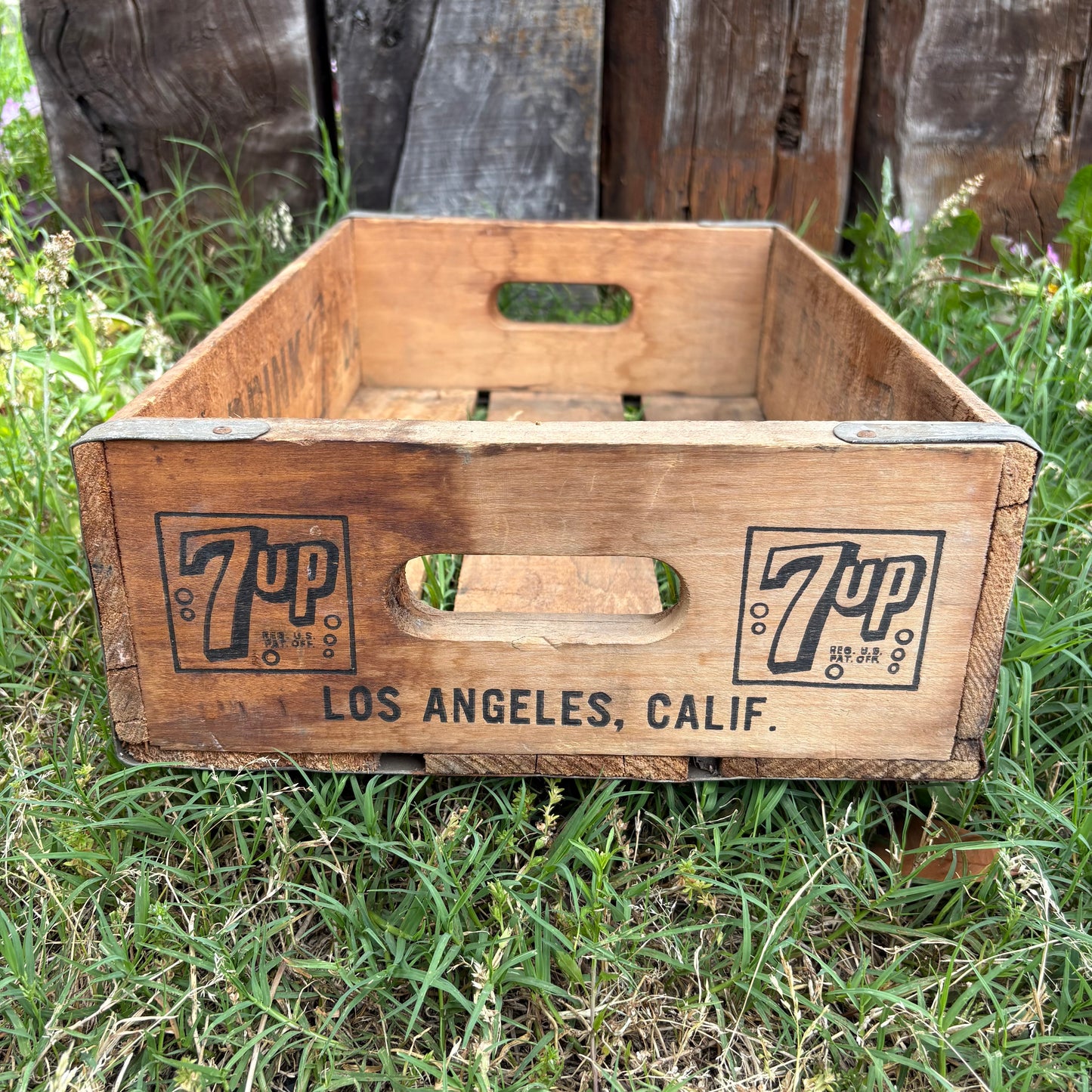 【1970s USA vintage】7UP Wooden Crate