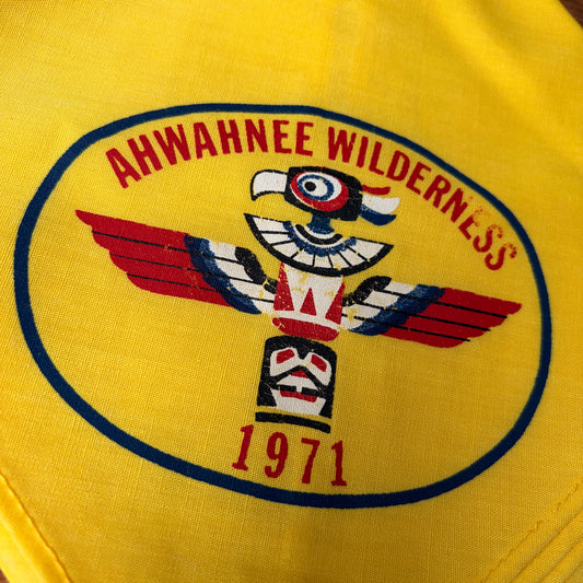 【1970s USA vintage】AHWAHNEE WILDERNESS 1971 Boy Scout Neckerchief
