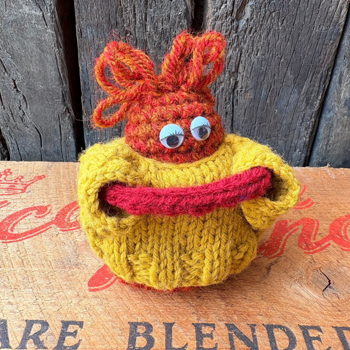 【USA vintage】handmade knitted plush toy