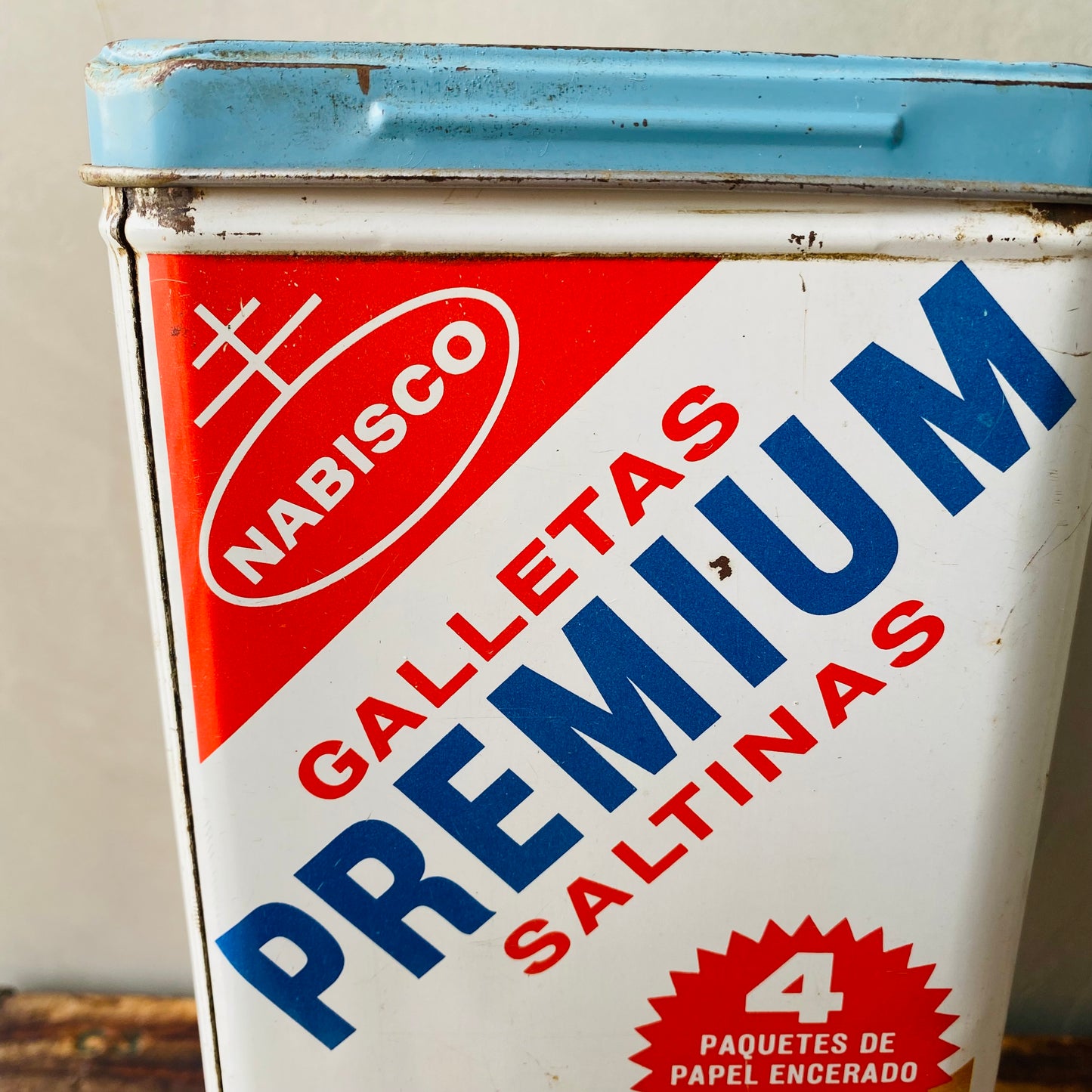 【1969 USA vintage】NABISCO PREMIUM SALTINAS TIN CAN