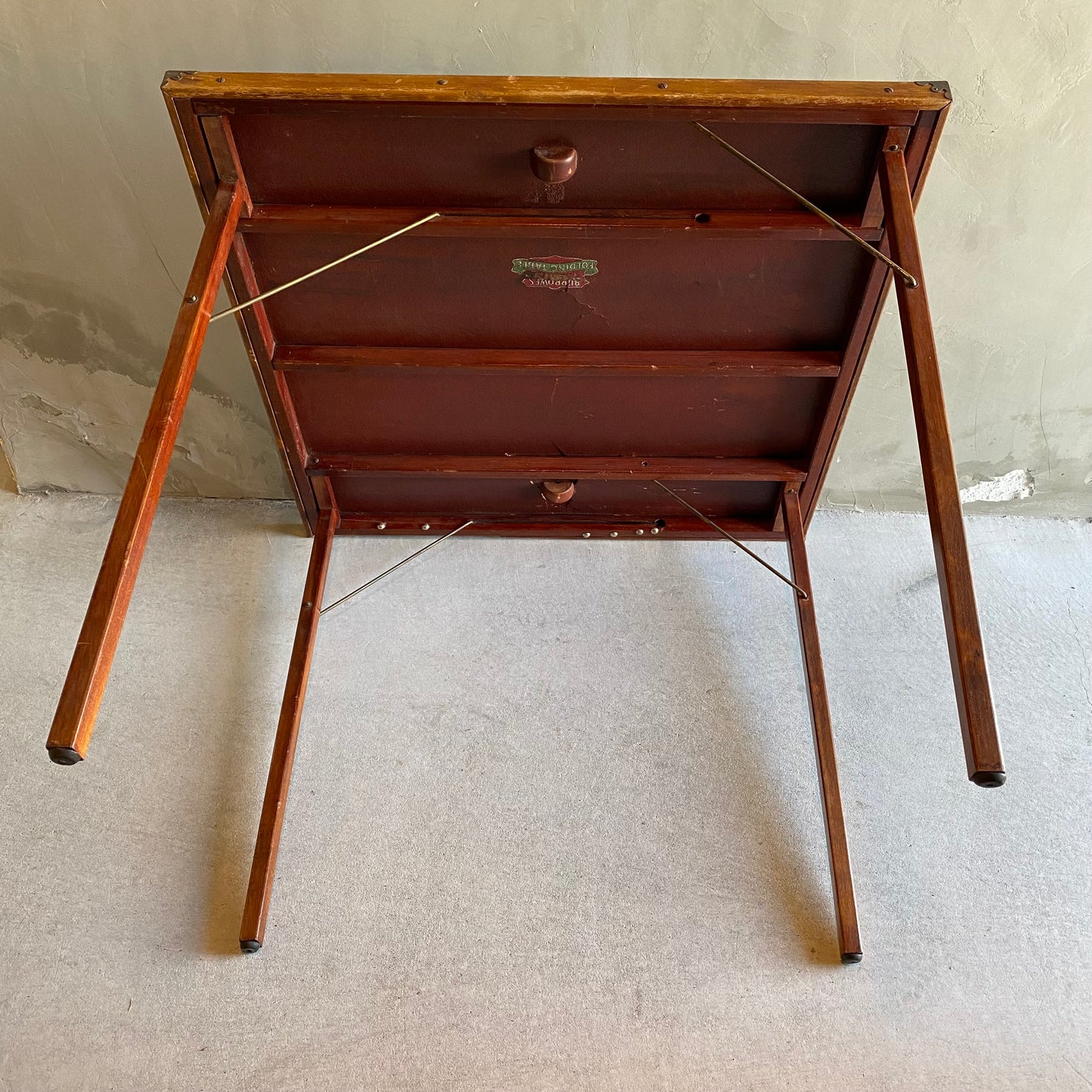 【1940s USA vintage】BURROWES Feather Weight FOLDING TABLE