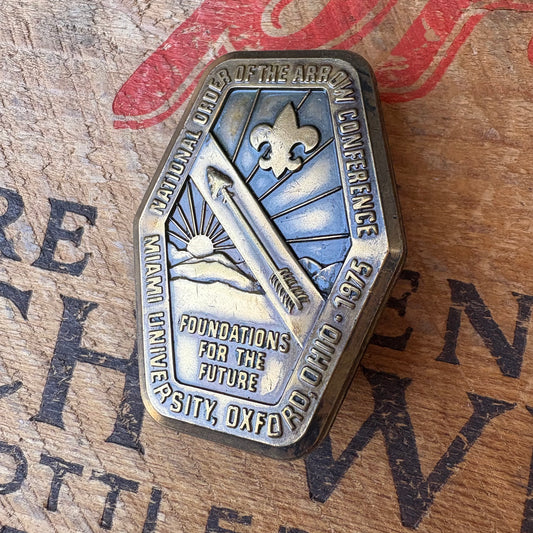 【1973 USA vintage】National Order of the Arrow Conference Boy Scouts Belt Buckle
