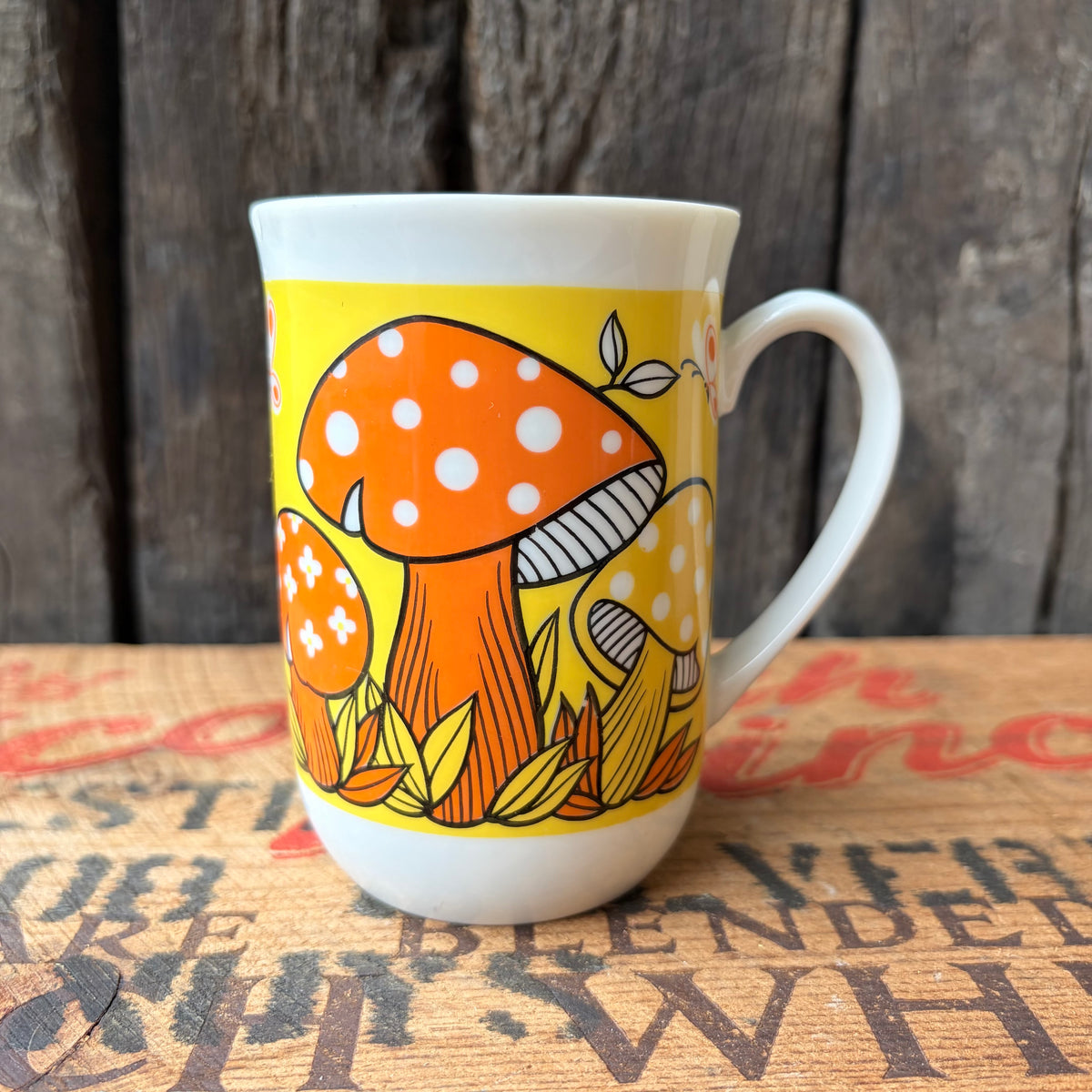 【1970s JAPAN vintage】mushroom coffee mugcup